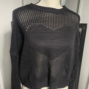 Black Heart Knit Sweater